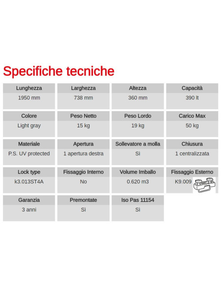 Box Auto Portatutto Portapacchi G3 KRONO 480