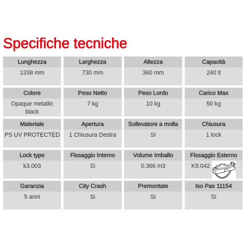 Box Auto Portatutto Portapacchi G3 SPARK 320