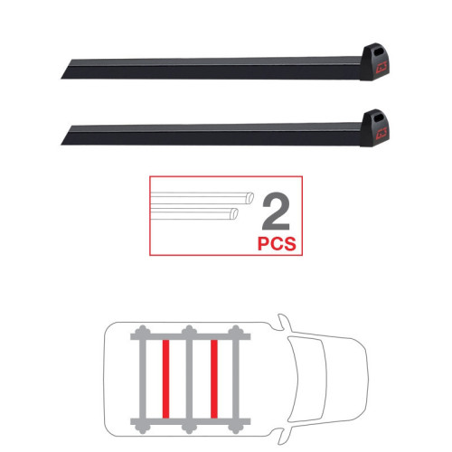 Coppia di barre trasversali aggiuntive acciaio 160cm per bagagliera G3