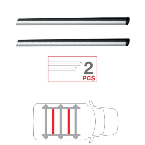 Coppia di barre trasversali aggiuntive alluminio 160cm per bagagliera G3