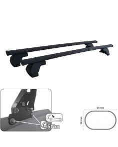 Barre portatutto portapacchi acciaio Jeep Compass 2017-2025