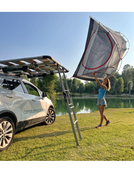 CampUp piattaforma con scaletta per tenda da tetto