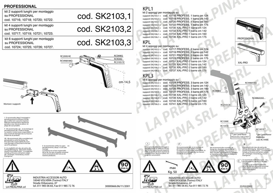 istruzioni di montaggio SK2103